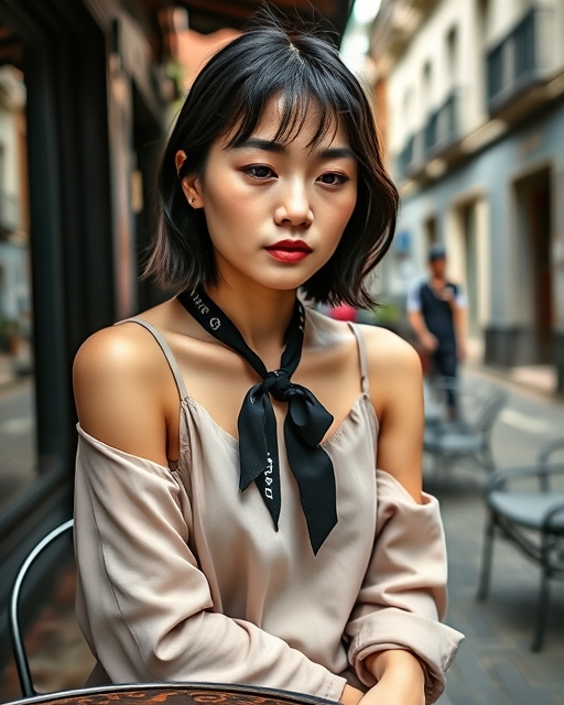 Outdoor cafe editorial example
