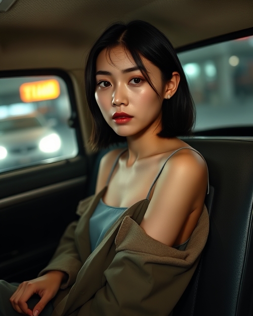 Taxi backseat editorial example
